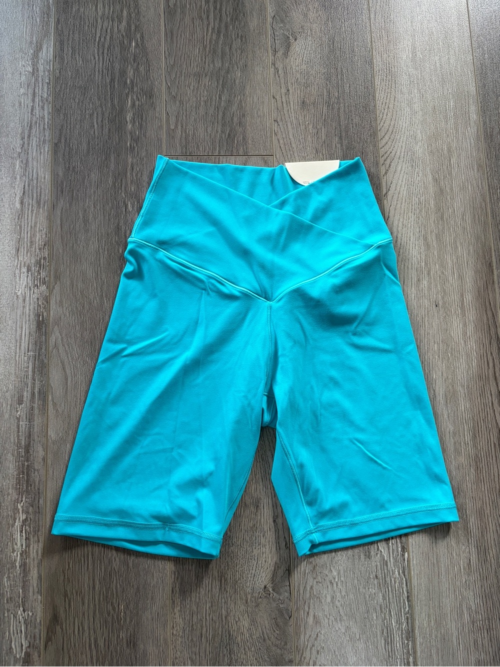 aerie Teal High-Rise Bike Shorts
